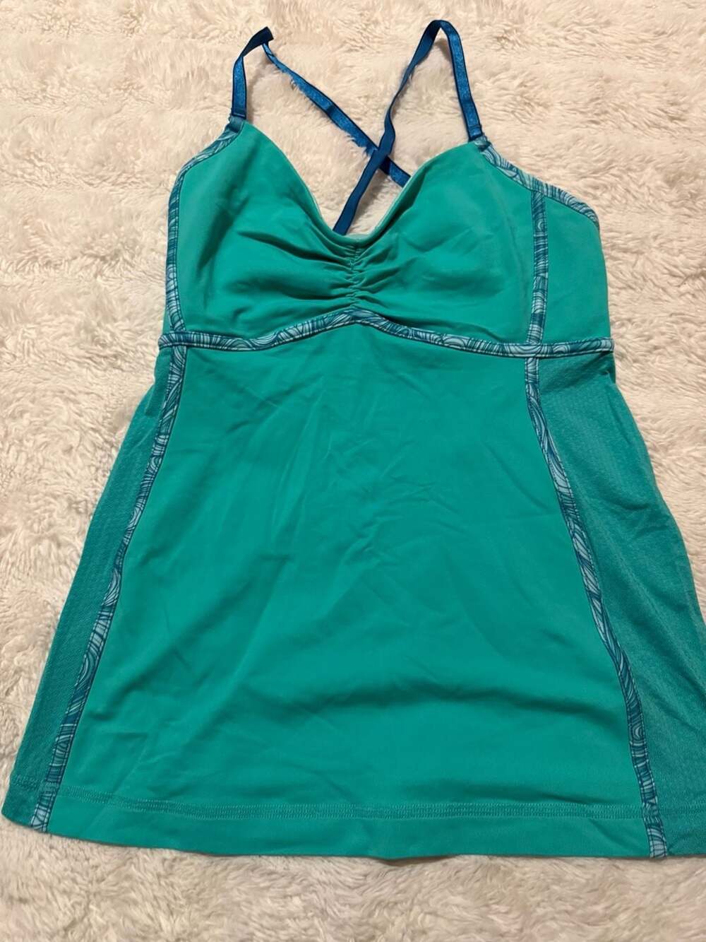 Lululemon Tank Top Size 4 Green Blue Activewear